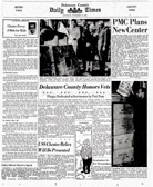 Dunn reportedly unveiled the monument’s plaque, which reads: “Dedicated to the men of Delaware County for their valiant service in Vietnam.”<br />It also contains part of a quote from Wendell Willkie: “Freedom is an indivisible word. If we want to enjoy it, and fight for it, we must be prepared to extend it to everyone…”  There was no indication of who commissioned the monument or why it was located in a bank parking lot on Route 202.  That bank eventually became a Sovereign Bank and it was there in 2012 when Steve Quigley, of Concord Towing, rediscovered it while cleaning out some brush.