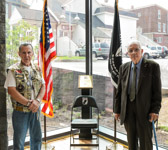 Patrick J. Hughes ( Marine Vietnam Vet ) and Jerry Jonas ( Korean War Marine )
