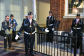Korean War Veteran Sgt. Major Walter R. Koopman U.S. Army (Ret.) speaks to those in attendance at ceremonies for The Town of Georgetown, DE dedication of their POW-MIA National Chair of Honor, December 7, 2015.