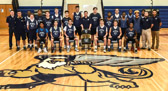 Head Basketball coach Steve Maloney's Varsity team and coaching staff.  Coach Maloney let me spend a few minutes speaking with the team about this “One Empty Seat” the POW-MIA National Chair of Honor and how important it is to #NeverForget those Servicemen and their Families that are still waiting for their return Home.<br /><br />As I was packing up my camera gear with my back to the court turned around to leave and found the entire team had lined up to shake my hand and thank me for my service to 'Our Country'.