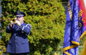 A twenty one gun salute follow by the playing of Taps.