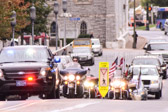Capitol Police escort ride to the Capitol and reserved bike parking in Soldiers Grove.
