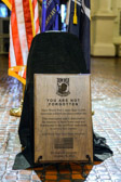 You Are Not Forgotten<br />Since World War I, more than 91,000<br />American soldiers are unaccounted for.<br />This unoccupied seat is dedicated to<br />the memory of these brave men and<br />women and to the sacrifices each made<br />in serving this country.<br />God Bless You.  God Bless America.<br />PA General Assembly<br />October 15, 2014.