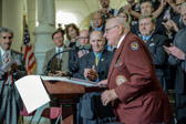 Former World War II POW Frank Lashinsky expressing his feelings about this “One Empty Seat”.