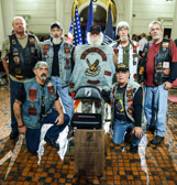 Members of the VNV M/C and Leathernecks M/C came to Harrisburg for this National POW-MIA Chair dedication.