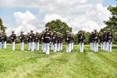 Military Funeral Honors is the ceremonial paying of respect and the final demonstration of the country’s gratitude to those who, in times of war and peace, have faithfully defended our nation.  The Military Funeral Honors ceremony consists of, at a minimum, the folding and presentation of the American flag and the sounding of Taps by a detail of two uniformed members, in addition to a bugler, if available, of the Armed Forces.