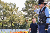 Bill DeBlander,  Rolling Thunder® VA Chapter 3 pays his respects.
