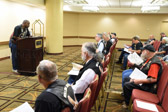 Rolling Thunder National Chairman of Government Affairs Edward “Scooby” Rutledge explains how to approach their legislative members on visit to Capitol Hill.