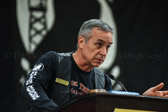 Rolling Thunder Vice President Tom D'Alessio addresses the membership.