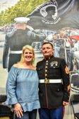 The 'Saluting Marine' Staff Sergeant Tim Chambers and his soon to be bride Lorriane Heist.