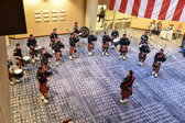 Before Saturday nights banquet, awards presentations the Loch Rannoch Pipes & Drums of Bucks County PA serenade us at the Hyatt Regency Crystal City.