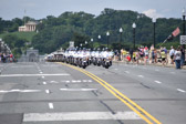 Bikes crossing Memorial Bridge from Noon to 12:45 PM