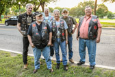 Steven Prager and his security group getting ready to assist with parking of bikes, staging for tonights candle light vigil.