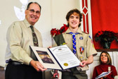 PA State Representative Steve Barrar presents a citation from the state house of representatives.