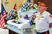 Chuck Krautheim, past Commandant of the Upper Darby Marine Corps League Detachment #884 stands his watch