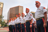 John Morris, Marine Corps League of Pennsylvania, Inc, Upper Darby Detachment #884 listening to the Commandants message.