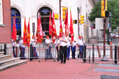 Guide on Fred Leclair, Marine Corps League of Pennsylvania, Inc, Chester County Detachment leads us to back to Independence Hall.