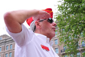 Stewart Hughes, Marine Corps League of Pennsylvania, Inc, Smedley D. Butler Detachment rendering a salute to our flag.