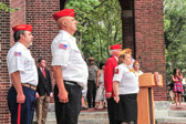 The Marine Corps hymn was played