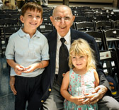 C. J. Daigle with Phineas and his sister Lynn.