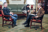 CBS's David Martin did an interview with wounded warrior Chris 'T-Rex' Bain prior to tonight dinner.
