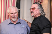 Hal Koster, Aleethia Founder and President sharing a moment with Walt Sides, Executive Director of Rolling Thunder