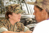 Military personal from McGuire Air Force Base, NJ - Willow Grove Naval Airbase, Marines, and Army Reserve units all come together to help out.