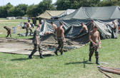Military personal from McGuire Air Force Base, NJ - Willow Grove Naval Airbase, Marines, and Army Reserve units all come together to help out.