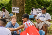 A full range of services are available on site. Some of the services are, Photo ID cards from the VAROIC, showers, barbers, clothing, meals, chaplain services with Chapel, VA benefits, counselors, workshops (PTSD, substance abuse), foot care, legal assistance, entertainment, transportation to and from Stand Down. There are also medical and mental health services provided, i.e., physicians (24 hours), mental health team (24 hours), B/P screening, TB testing, podiatry, ophthalmology, massage therapy, mental health evaluations, PTSD counselors, psychologist (24 hours), physical examinations, blood testing, emergency x-rays, dental, chiropractic care, emergency crash cart, crisis intervention, AA/NA counselors.