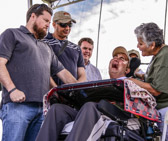 There was a moving rreunion for Wounded Warrior Sgt. Jose Pequedo with buddies from his unit.