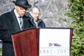 Rev. William E. Calbert, Shiloh Baptist Church, Washington, D.C., World War II, Korean War and Vietnam War veteran says a prayer for all Veterans and offers a holiday blessing.