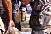 The statue and the Wall appear to interact with each other.