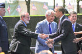 President Obama greeting Vietnam Medal of Honor Recipient  Brian M. Thacker, USA