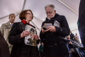 Judy Campbell holding a picture of her brother SP/4 Keith Allen Campbell (KIA 02/08/67) knowingly left the safety of his classroom after having received Honorable Discharge to re-inlist and go to Vietnam. Campbell's medic skills were needed by wounded American soldiers in Vietnam and he gave his life saving fellow soldiers.