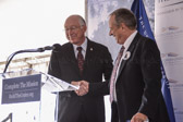 Jan Scruggs welcomes Secretary of the Interior Ken Salazar