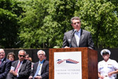 Emcee for the ceremonies Jim Knotts, CEO of VVMF.