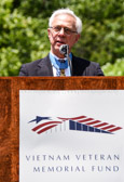 Keynote speaker and Medal of Honor recipient Jack Jacobs said he still thinks about the same things every day - "My fellow Soldiers, who died, and all the Americans in previous wars, who gave their lives to be free." "This medal is about men and women, who value something so strongly, they'd be willing to die for it, and they'd be willing to defend our country for it, and so they put on the uniform" said Beikirch, who was serving as a Special Forces medic when he was cited for his Medal of Honor actions in 1970. "I just did what I had to do until I collapsed and then I was medevac'd out, but most of the recipients if you were to ask them what they did would say, I just did what I was trained to do, I did what the guy next to me would have done and in many cases the guy next to me did do," he said.
