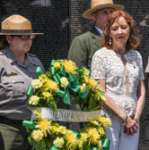 Diane Carlson Evans President of the Vietnam Women's Memorial Foundation served in the Army Nurse Corps in Vietnam.