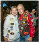 American Gold Star Mother PNP Patti Elliott with Ray Manzo at the Friday night candlelight vigil.