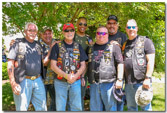 Today they have almost a hundred chapters throughout the country. While many members are veterans and own motorcycles, neither is a requirement for membership.