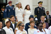 Standing at the top of the steps prior to placing wreath are Ramón "CZ" Colón-López, Senior Enlisted Advisor to the Chairman, Gold Star Mothers National President Sarah Taylor, Gold Star Mother Lee-Ann Forsythe, Information & Technology Chairman and General Mark A. Milley,Chairman of the Joint Chiefs of Staff.